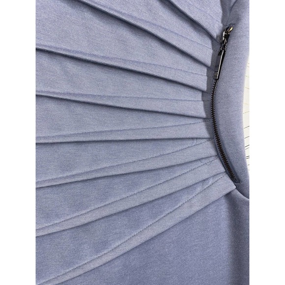 IVANKA TRUMP Light Blue Sleeveless Starburst Side Zipper Career Sheath Dress 4 - Picture 3 of 11